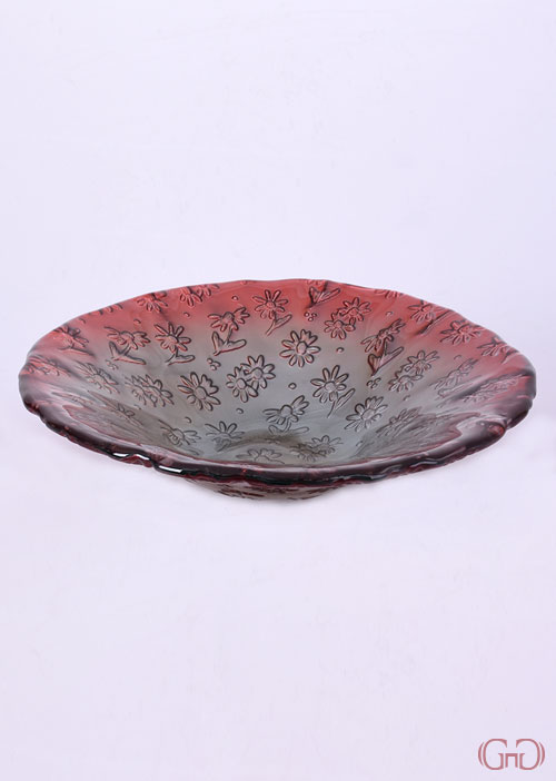 centerpiece-fancy-conic-bowl-32CM-red-silver-decoration