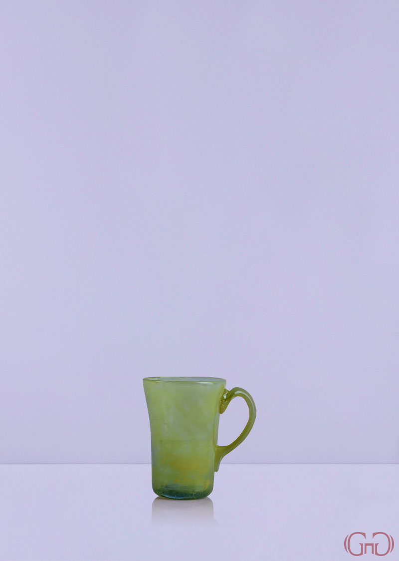 mug-conic-handle-12CM-fire-yellow