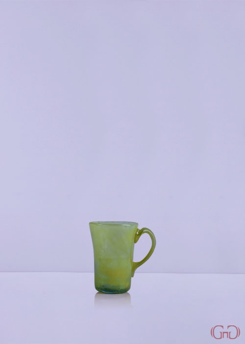 mug-conic-handle-12CM-fire-yellow