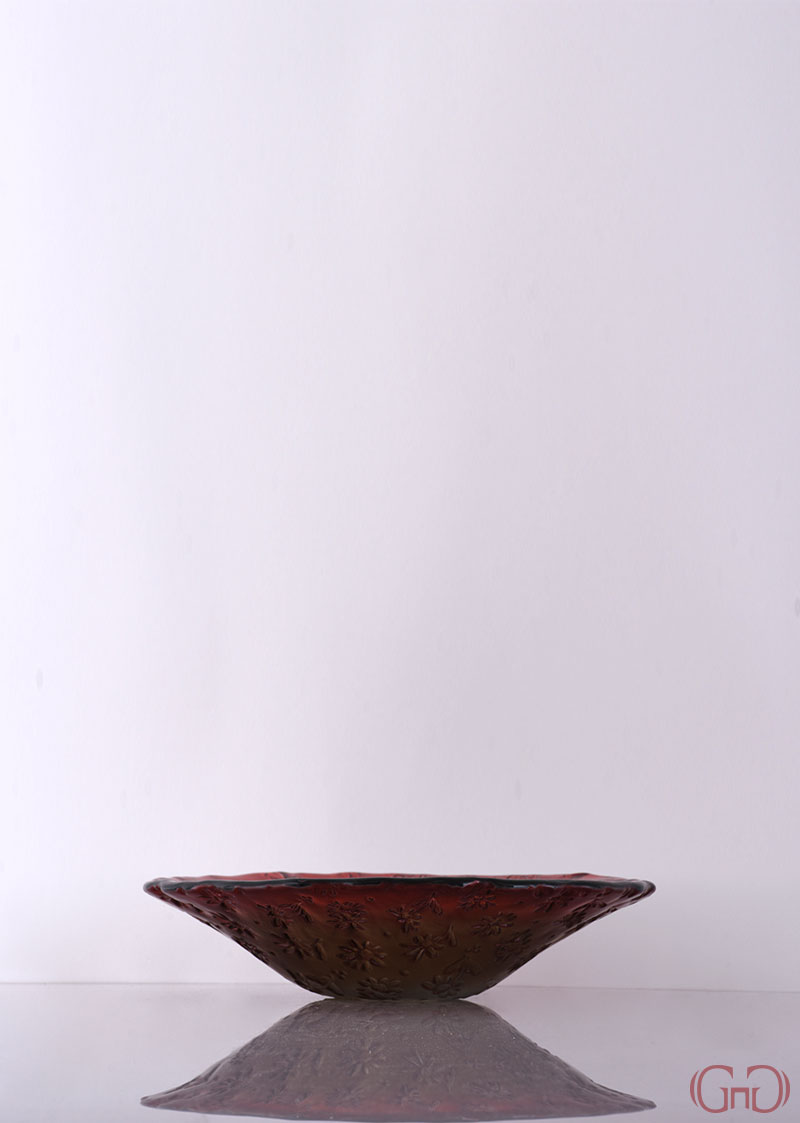 centerpiece-fancy-conic-bowl-32CM-red-silver-decoration