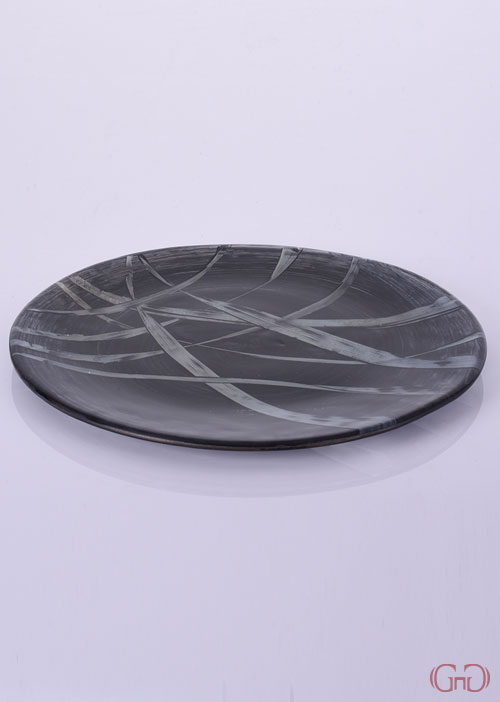 plate-smooth-32CM-leaves-decoration