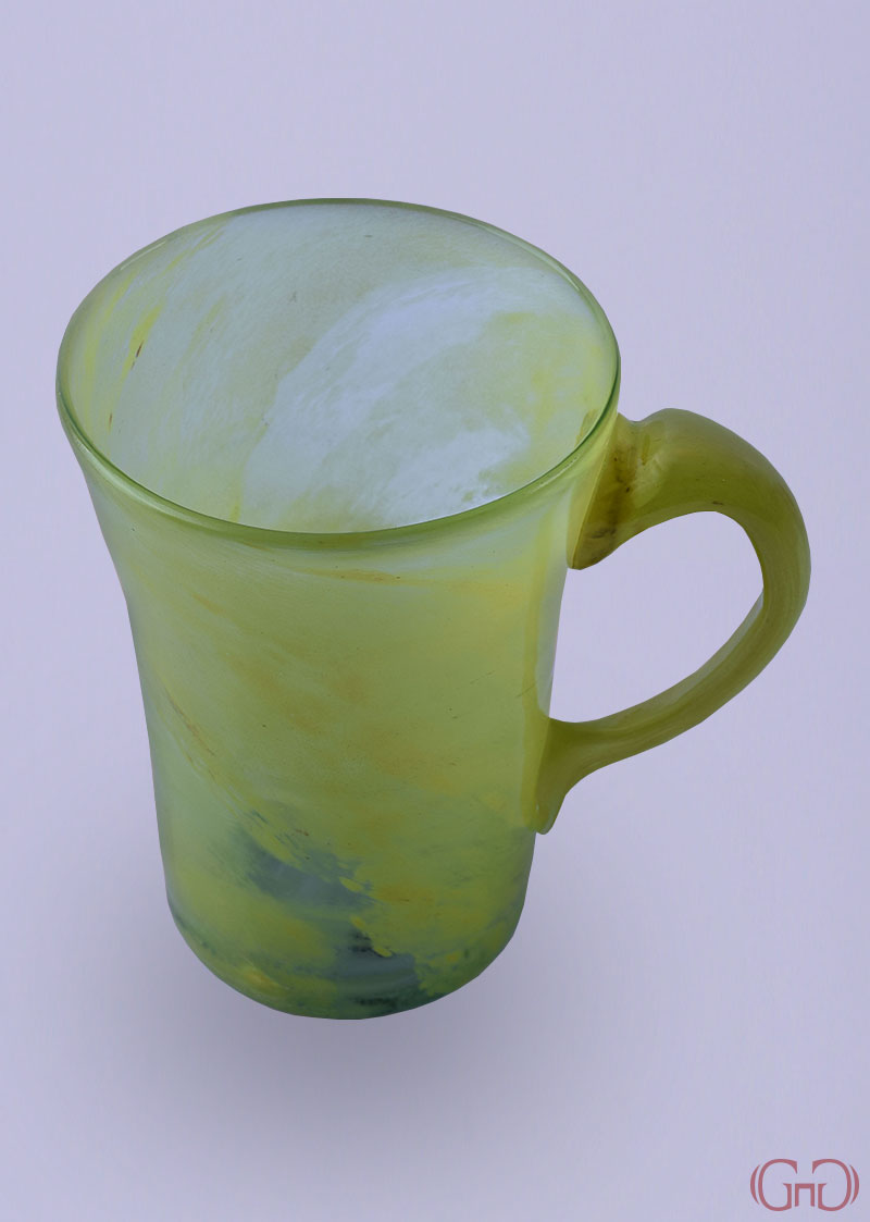 mug-conic-handle-12CM-fire-yellow