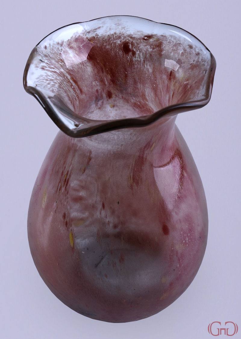 vase-glass-wide-flower-top-20CM-fire-red